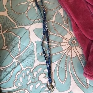 Blue Vera Bradley lanyard
